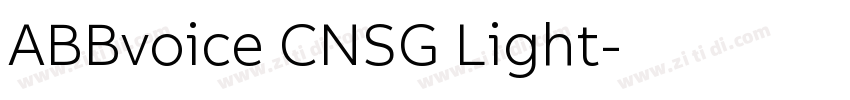 ABBvoice CNSG Light字体转换